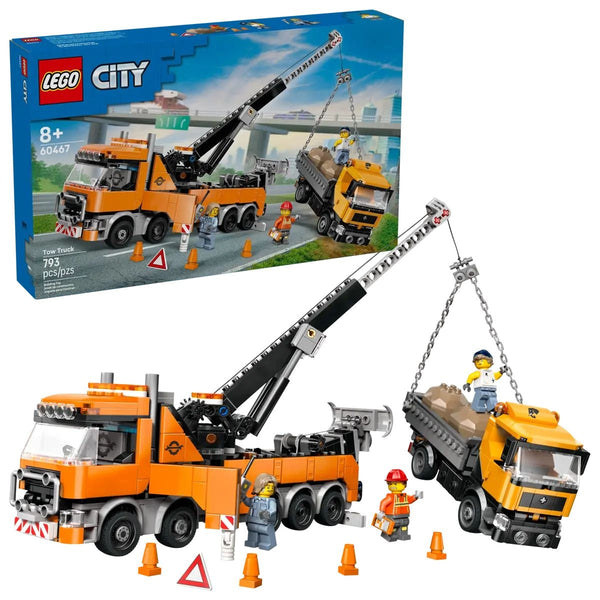 City Heavy-Duty Recovery Tow Truck with Crane - 60467, 793-pcs, Ages 8+ A8G0
