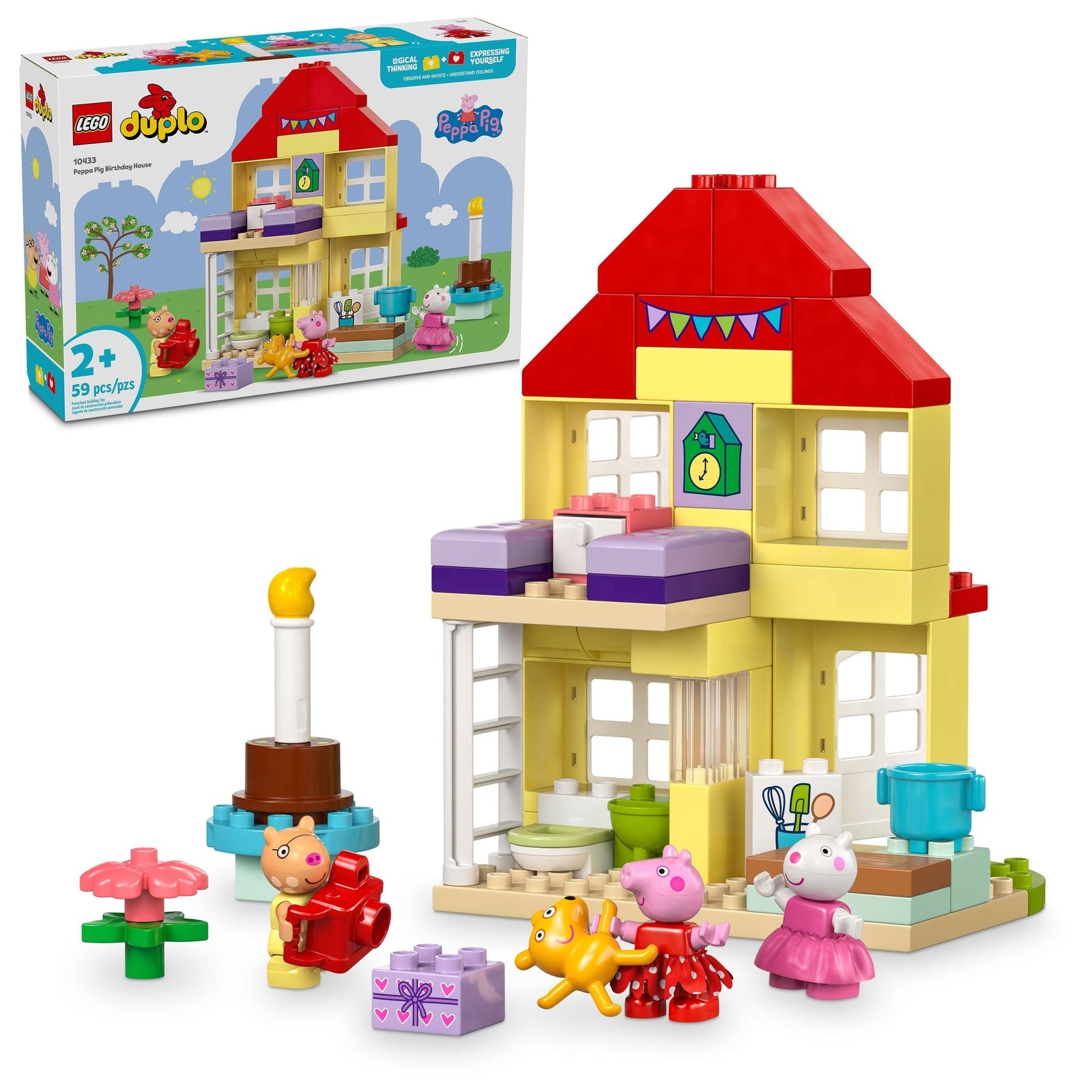DUPLO Peppa Pig Birthday House Preschool Building Toy Set, 59-pc U8C5 - product image 1
