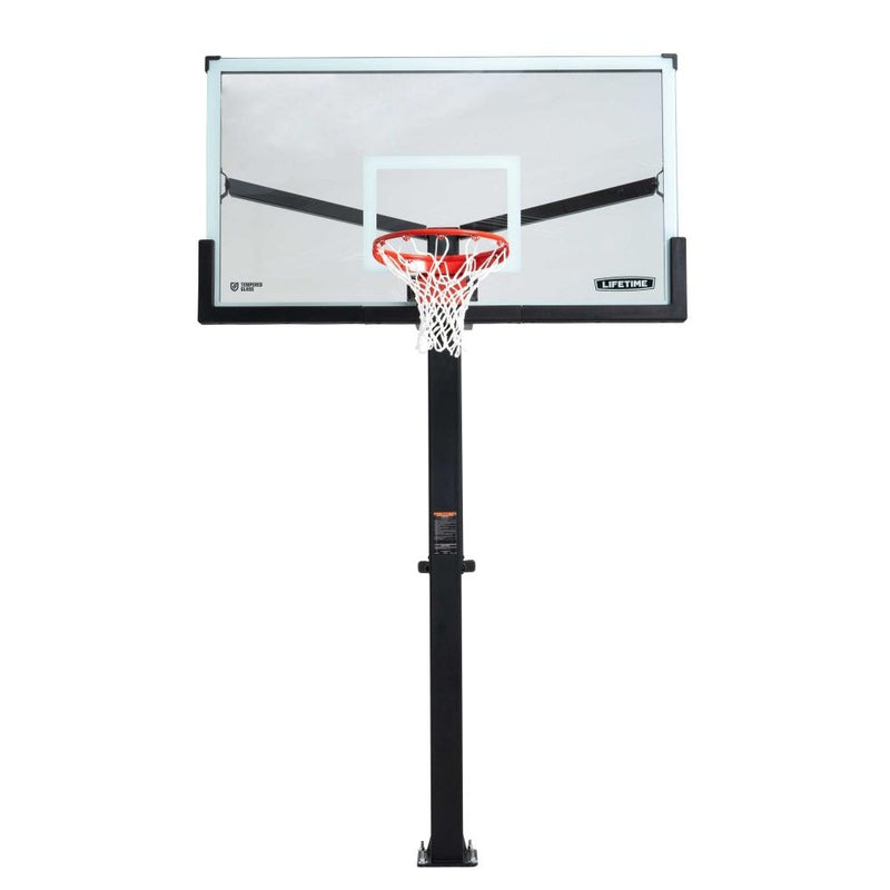 Mommoth Bolt Down Basketball Hoop with 72-in Tempered Glass L4W2
