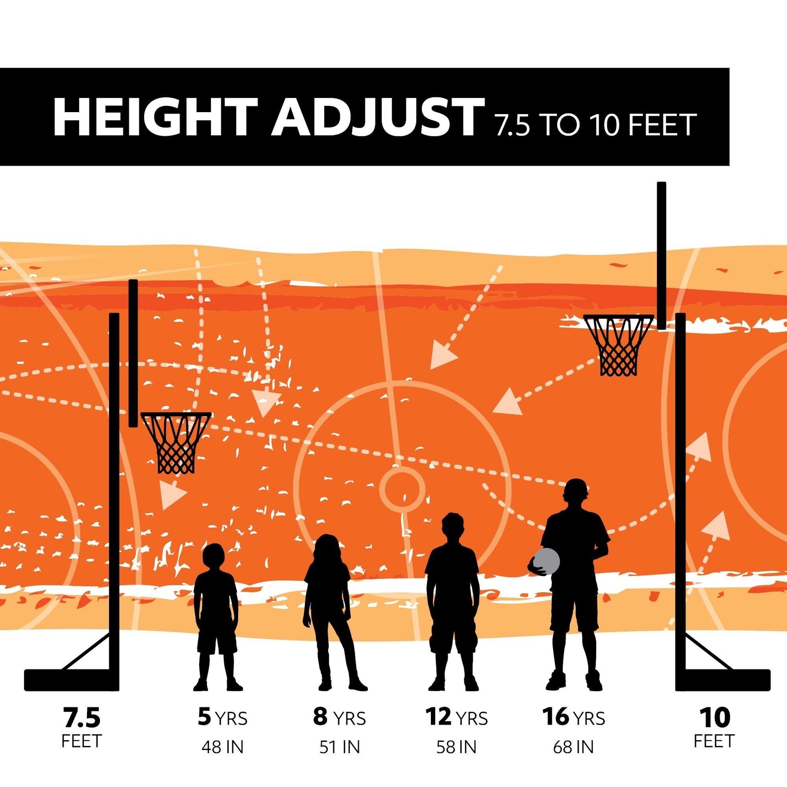 Mommoth Bolt Down Basketball Hoop with 72-in Tempered Glass L4W2 - product image 2