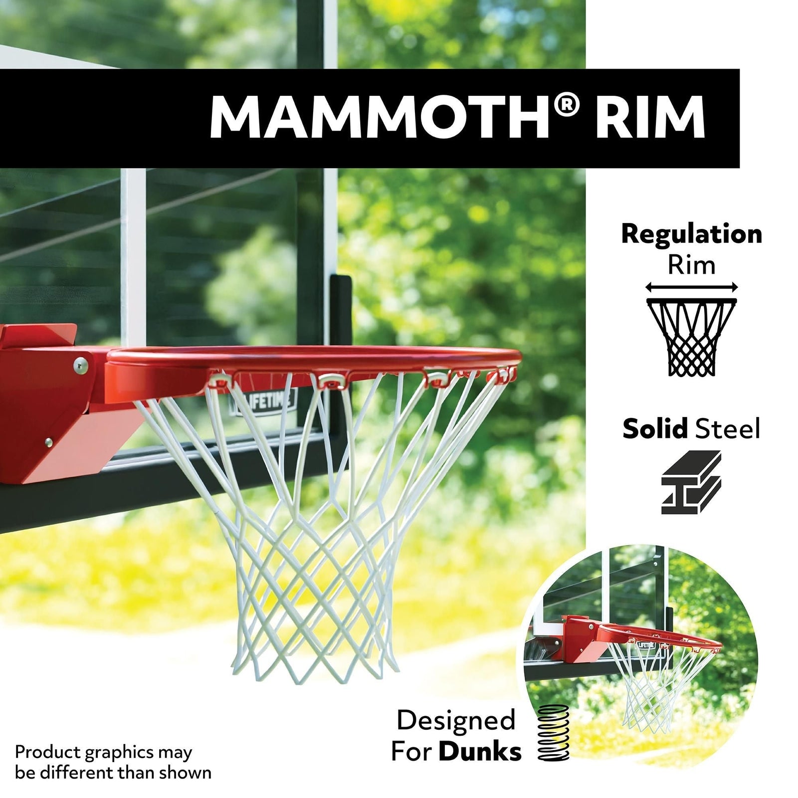 Mommoth Bolt Down Basketball Hoop with 72-in Tempered Glass L4W2 - product image 3