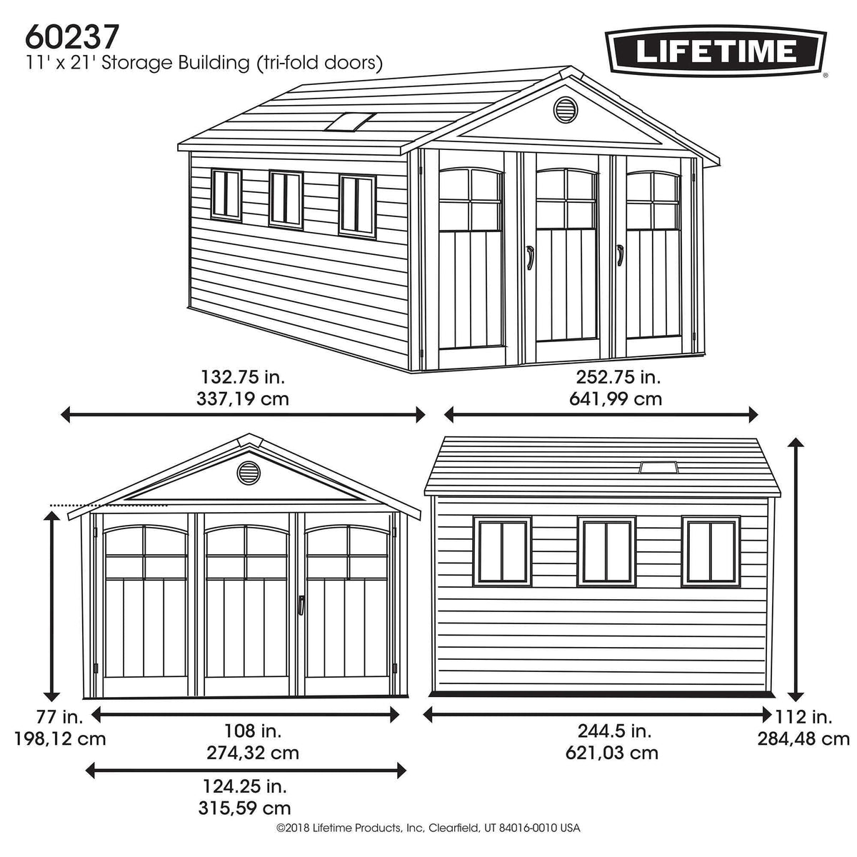 Outdoor Storage Shed, 11-ft x 21-ft P0V2 - product image 4