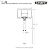 Portable Adjustable In-Ground Mammoth Bolt Down Outdoor Basketball Hoop, 54-in T5O8 - product image 7