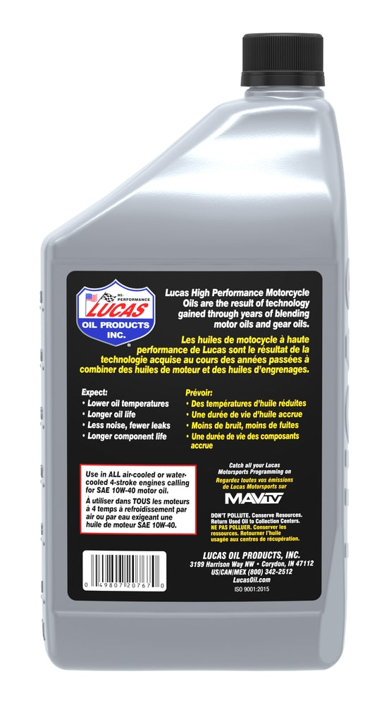 Oil High Performance Motorcycle Oil SAE, 946-mL X6W4 - product image 2