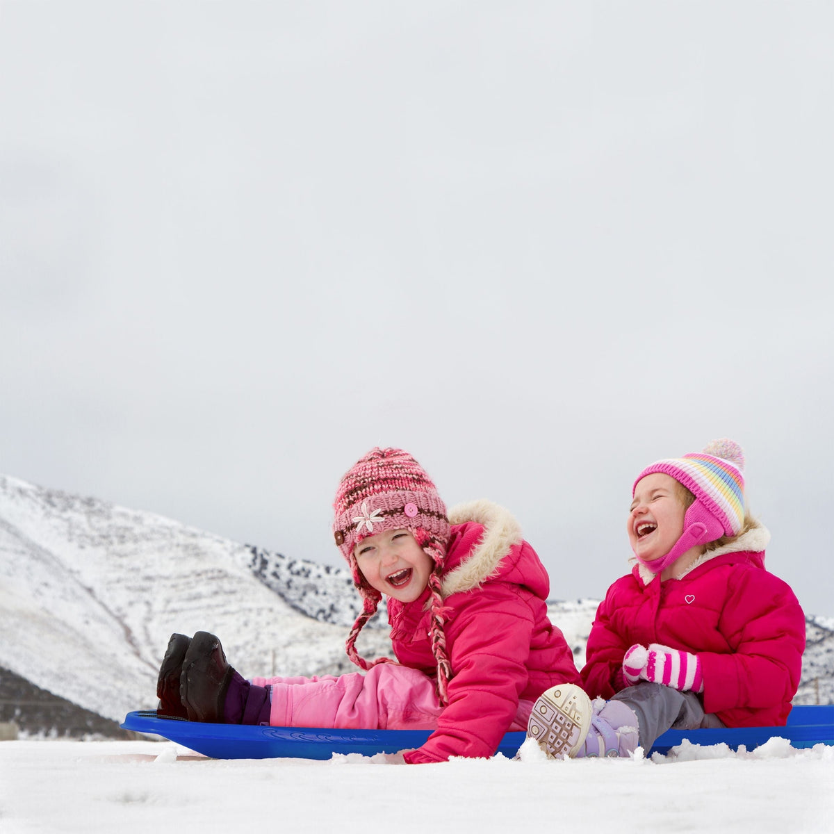 Kids' Large 3-Person Lightweight Plastic Winter Snow Sled/Toboggan W4L7 - product image 6