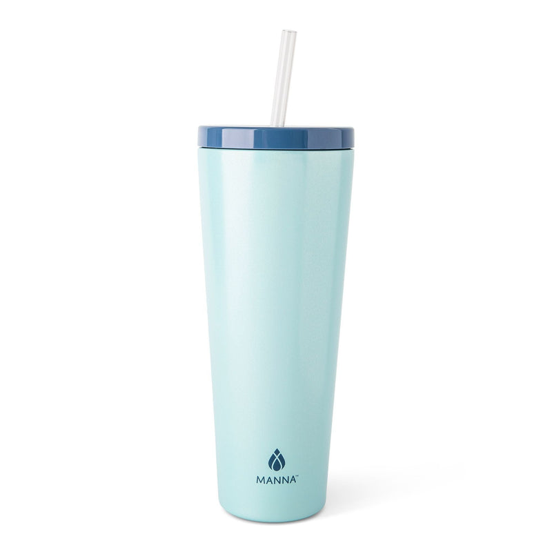 Axel Sparkle Stainless Steel Double Wall Insulated Tumbler, 24-oz, Assorted Colours, with Reusable Straw S7G3