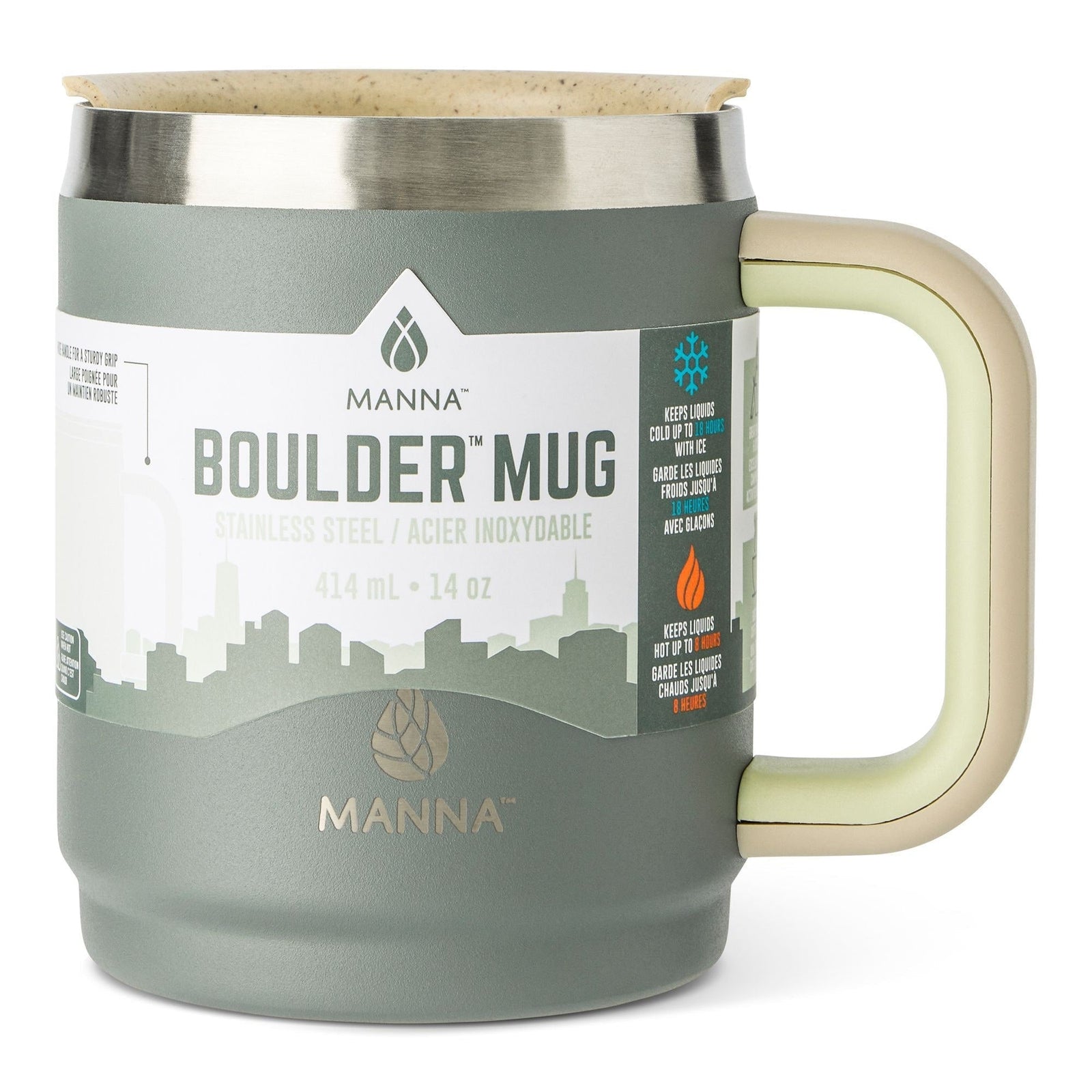 Boulder Eco Stainless Steel Insulated Mug, 14-oz, Midnight, with Handle O1P1 - product image 2