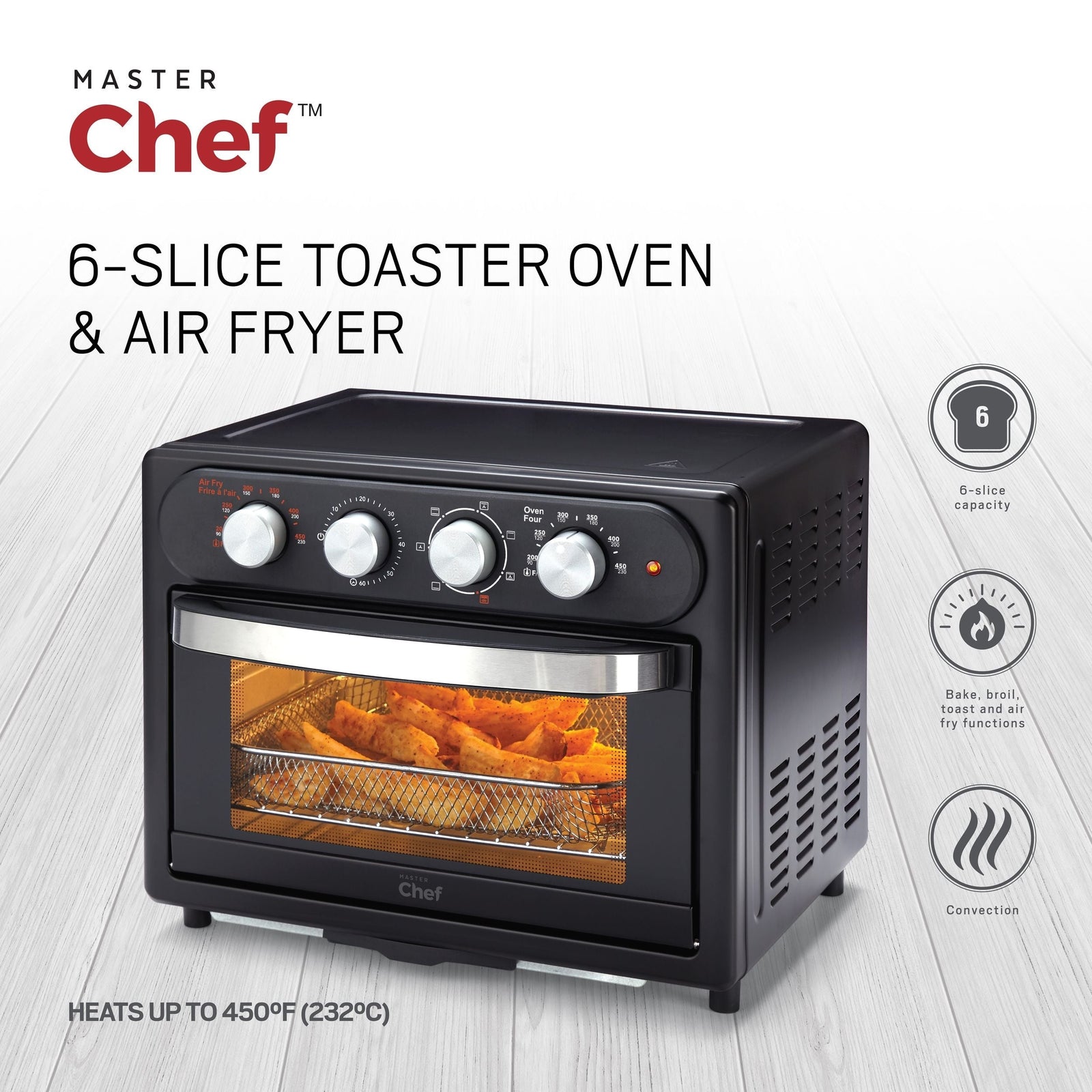AirFryer Toaster Oven with 5 Functions, Black O6O3 - product image 3