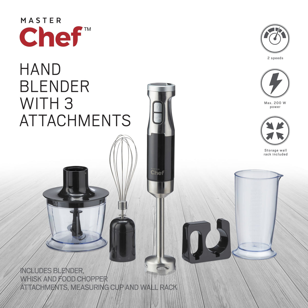 Corded Hand Blender with Whisk, Stainless Steel, Black R0J0 - product image 2