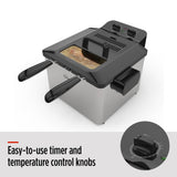 Deep Fryer with 2 Basket Capacity, Stainless Steel, 4.5-L K0N4 - product image 7