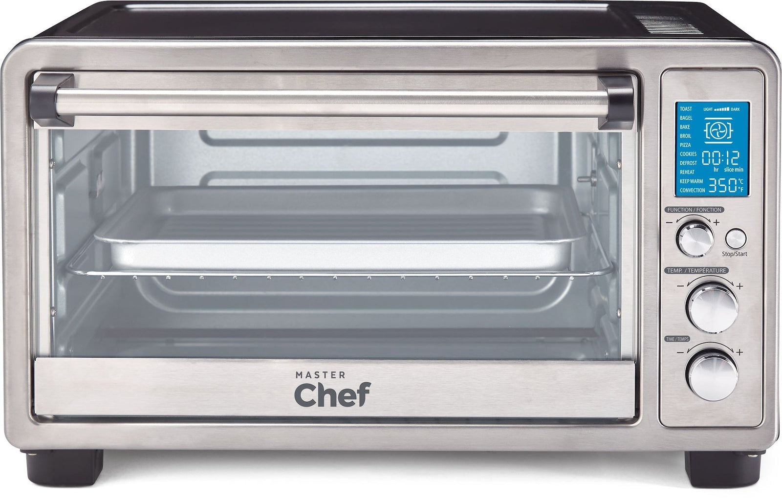 Digital Convection Toaster Oven with 10 Functions, Stainless Steel, 6-Slices F0J9 - product image 1