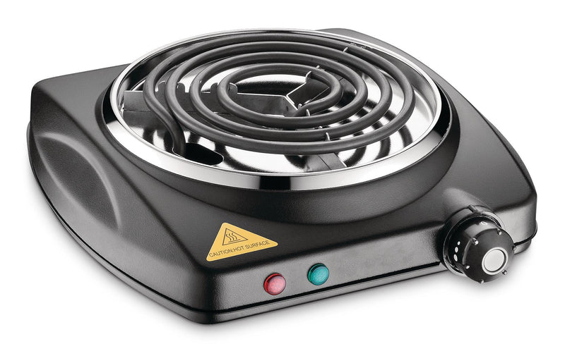 Single Burner Hot Plate, Black, 1000W W6X2