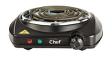 Single Burner Hot Plate, Black, 1000W W6X2 - product image 3