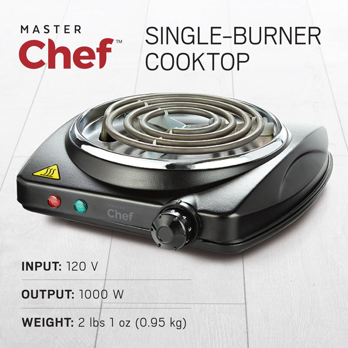 Single Burner Hot Plate, Black, 1000W W6X2 - product image 4