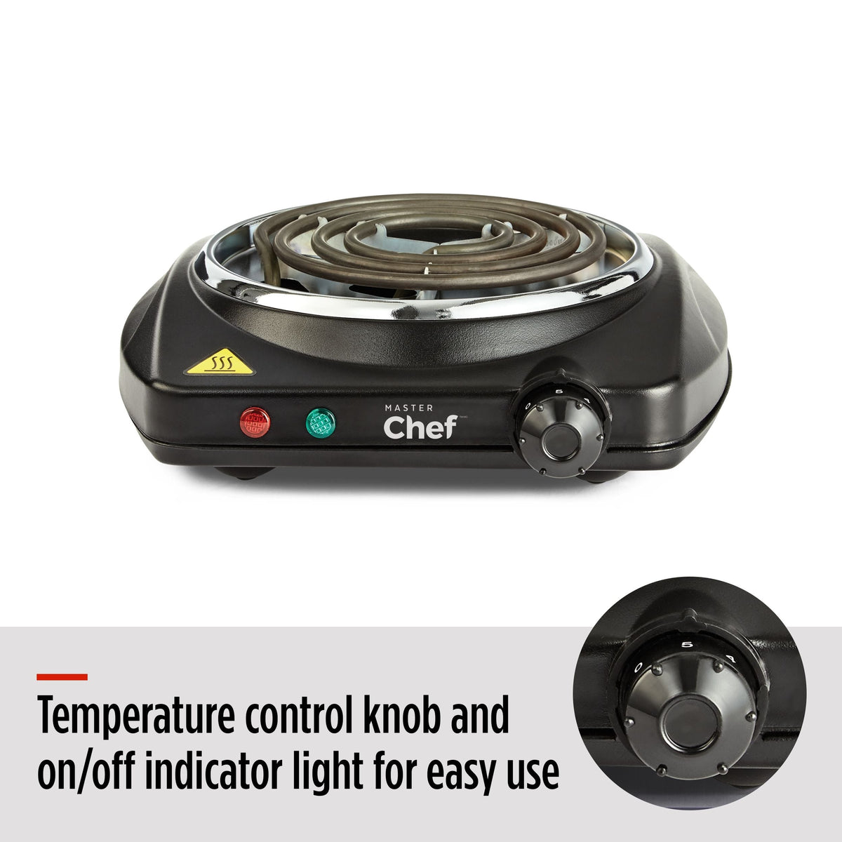 Single Burner Hot Plate, Black, 1000W W6X2 - product image 5