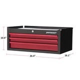 3-Drawer Intermediate Tool Chest, Black & Red, 26-in E3G2 - product image 4