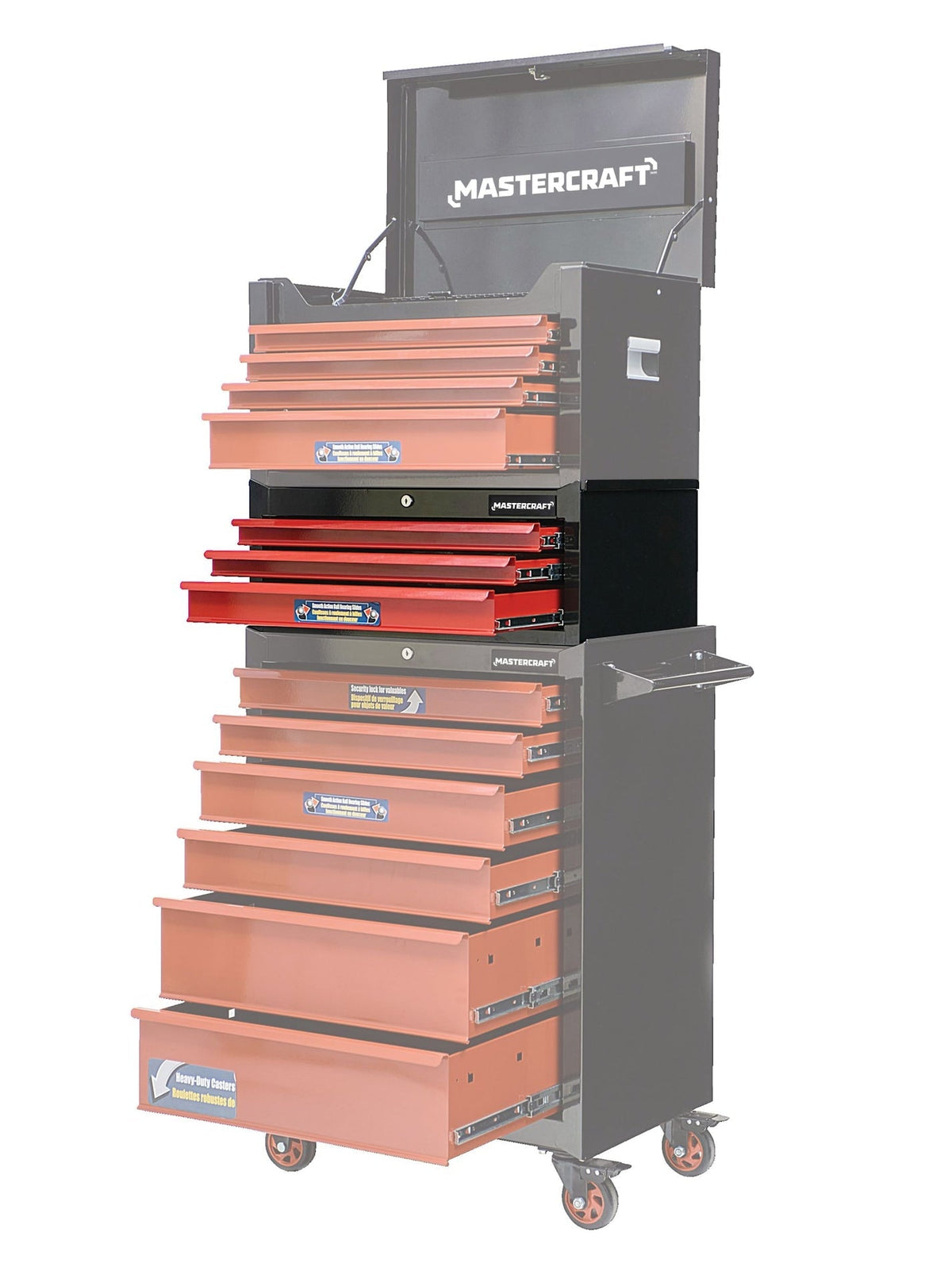 3-Drawer Intermediate Tool Chest, Black & Red, 26-in E3G2 - product image 7