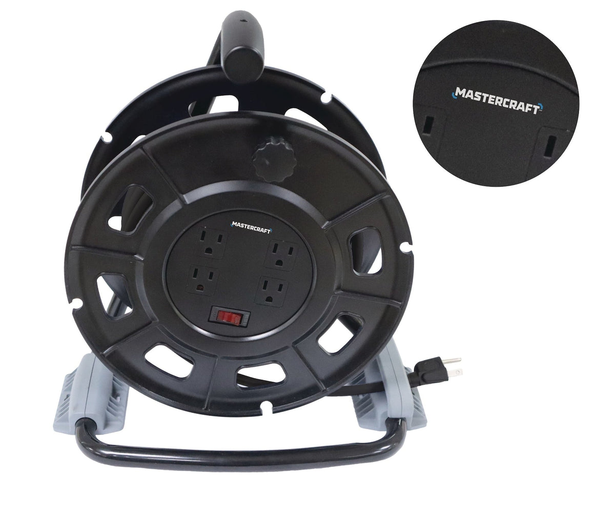 50-ft 14-Gauge Black Cord Reel with Stand S0Q9 - product image 3