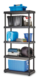 Adjustable 5-Shelf Resin/Plastic Storage Rack/Shelving Unit, 36 x 18 x 72-in G7E2 - product image 2