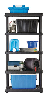 Adjustable 5-Shelf Resin/Plastic Storage Rack/Shelving Unit, 36 x 18 x 72-in G7E2 - product image 4