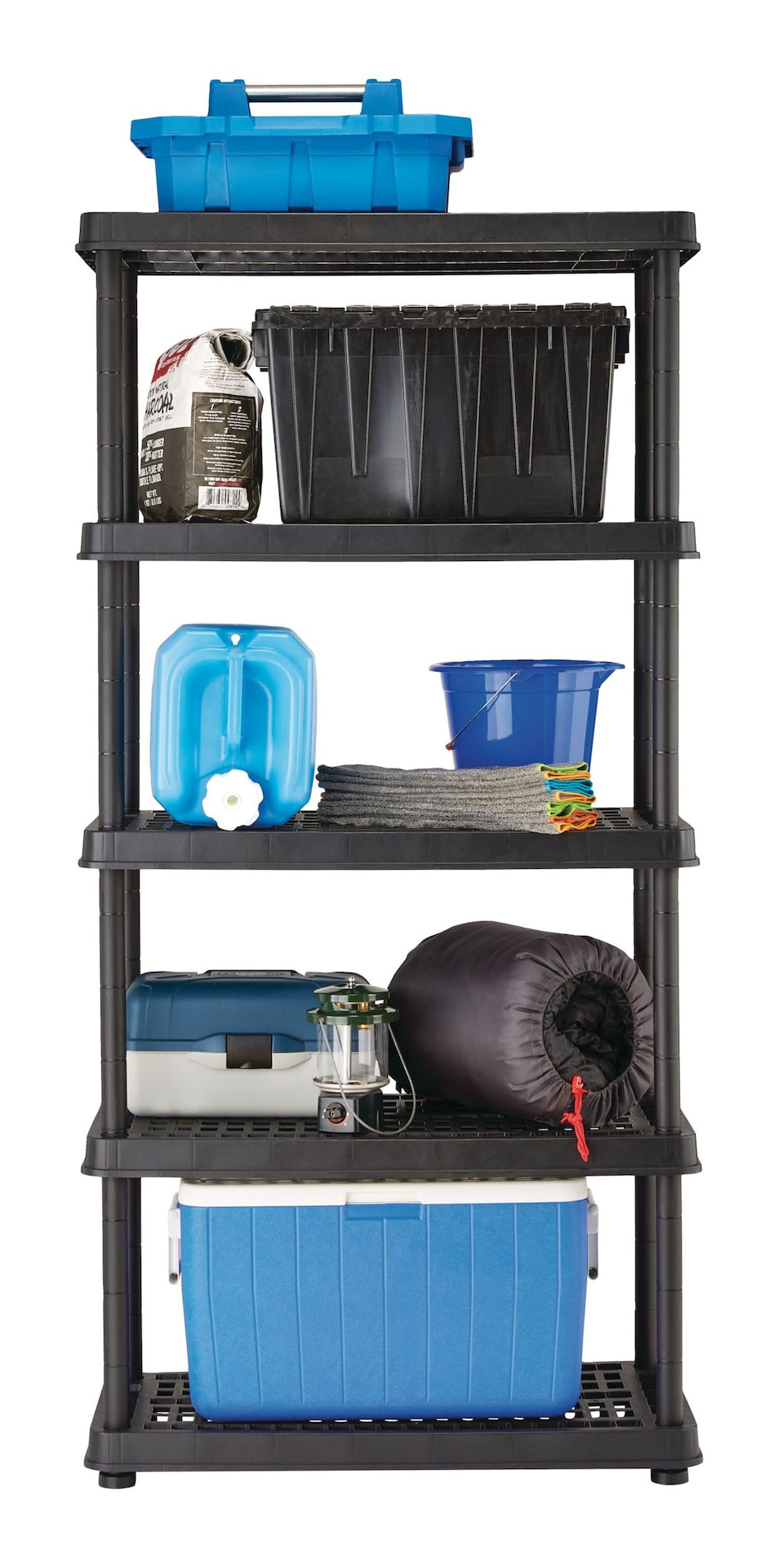 Adjustable 5-Shelf Resin/Plastic Storage Rack/Shelving Unit, 36 x 18 x 72-in G7E2 - product image 4