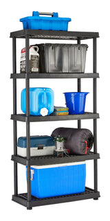 Adjustable 5-Shelf Resin/Plastic Storage Rack/Shelving Unit, 36 x 18 x 72-in G7E2 - product image 6
