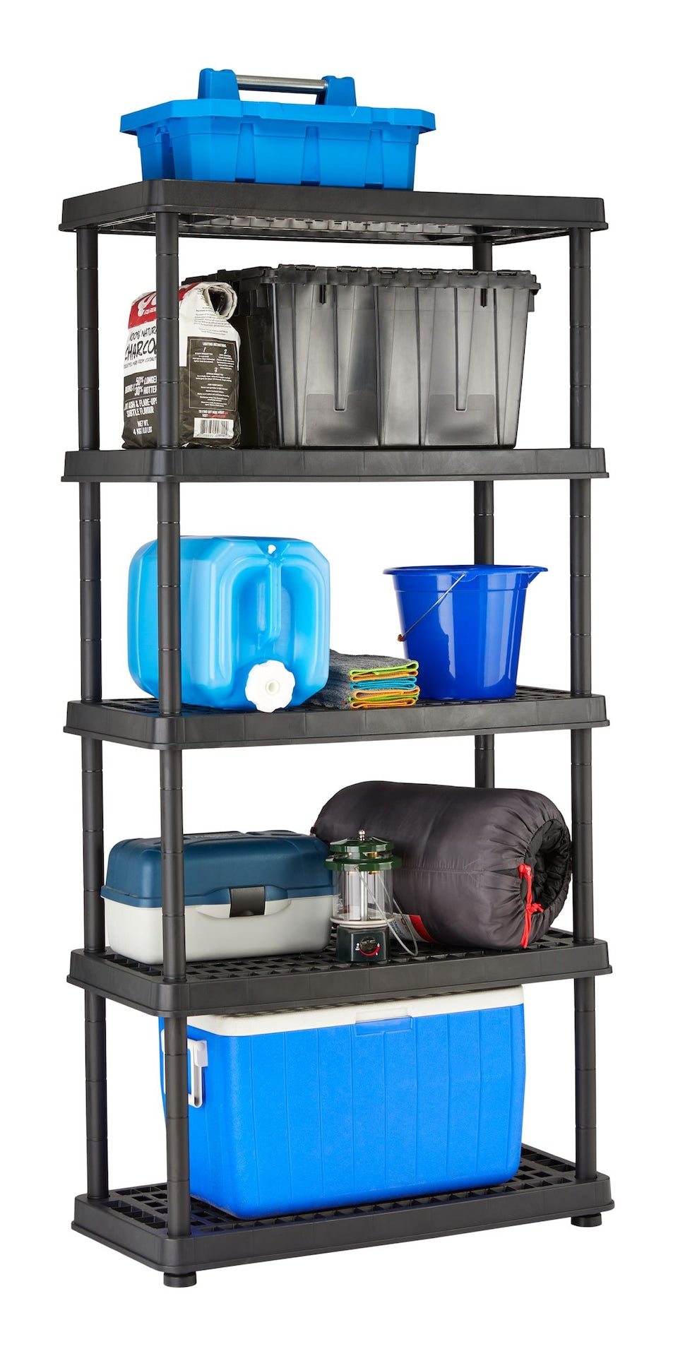 Adjustable 5-Shelf Resin/Plastic Storage Rack/Shelving Unit, 36 x 18 x 72-in G7E2 - product image 6