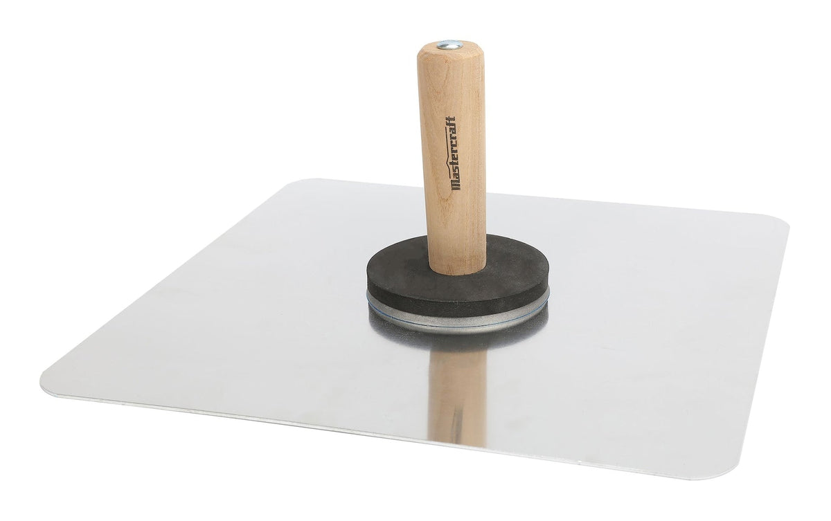 Aluminum Hawk, with Wooden Handle, Plaster & Drywall Tool, 13 x 13-in J2E4 - product image 1
