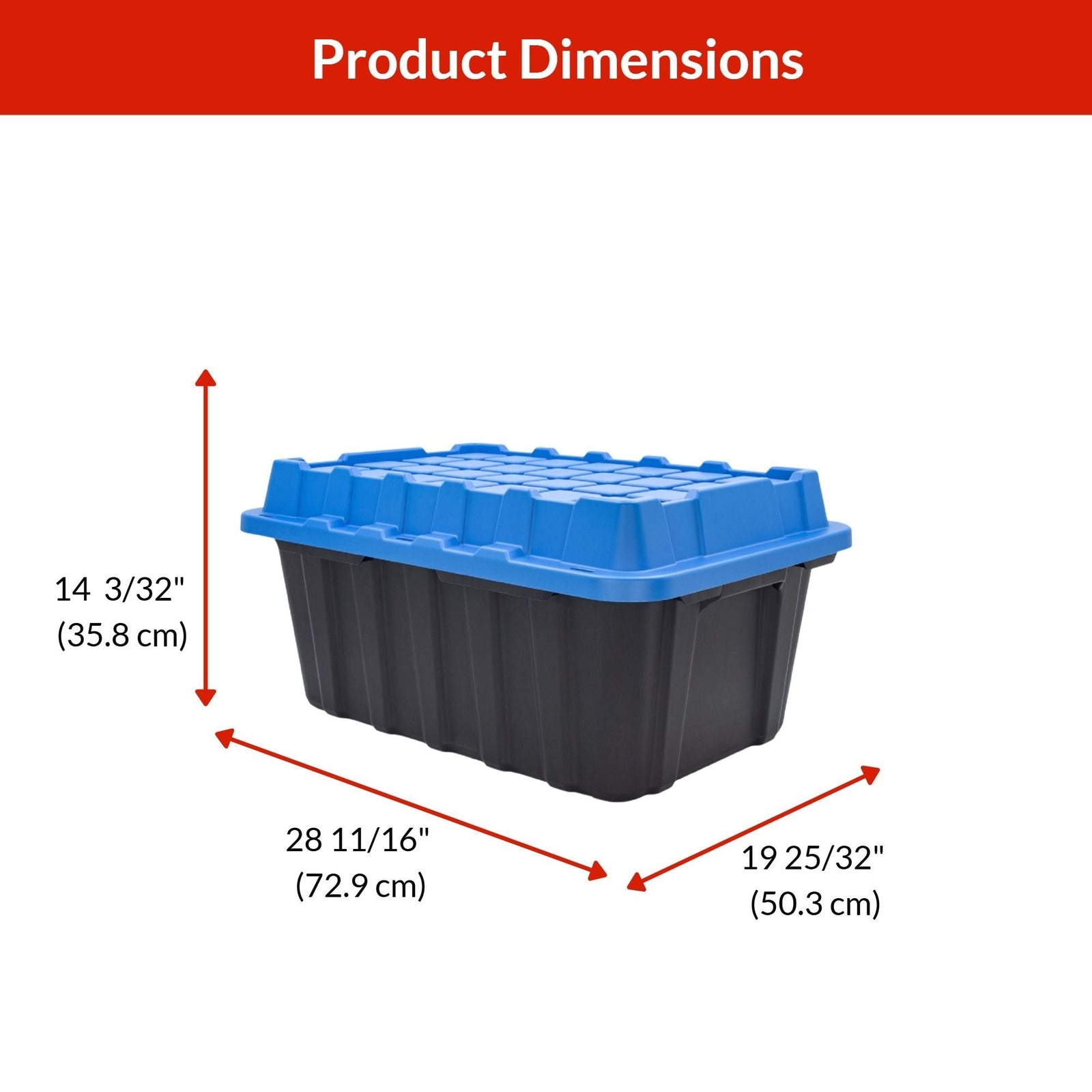 Heavy-Duty Polypropylene Tote with Domed Lid, 88-L H6S5 - product image 7