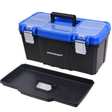 Portable Plastic Tool Box with Removable Tray & Tray Top, Blue, 19-in, Jumbo Hex Key Set/Allen Wrench Set, Metric, High... B5S2 - product image 4