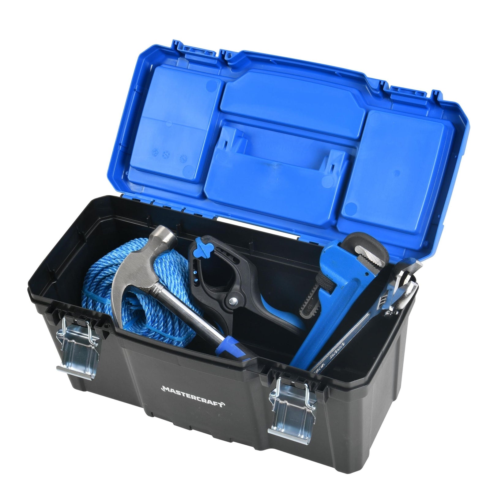 Portable Plastic Tool Box with Removable Tray & Tray Top, Blue, 19-in, Jumbo Hex Key Set/Allen Wrench Set, Metric, High... B5S2 - product image 7