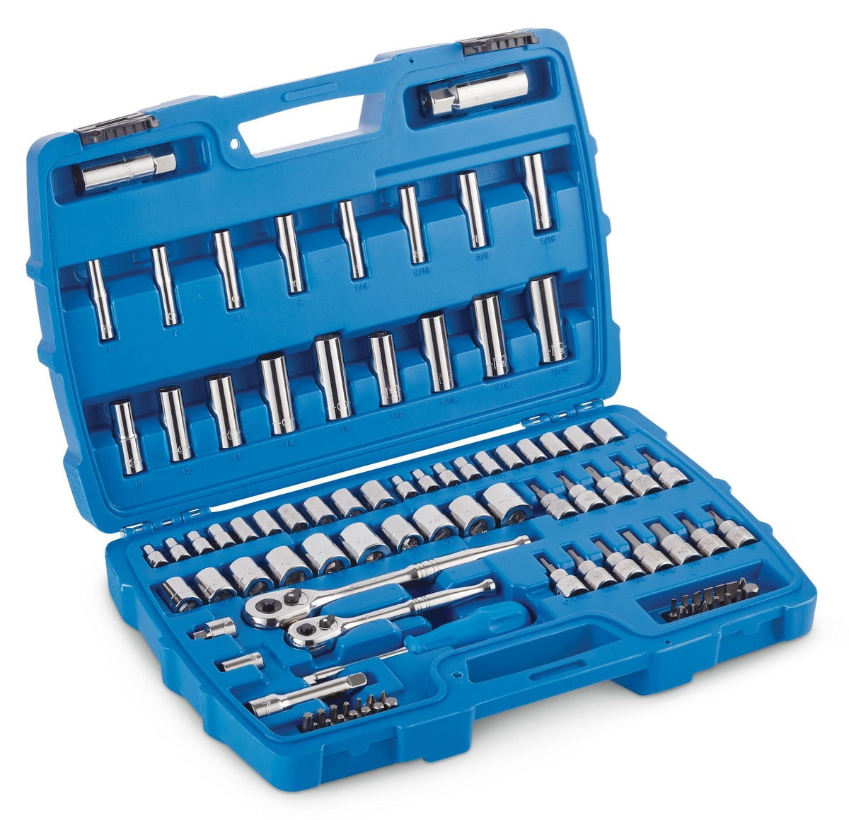 Socket Set, 95-pc, SAE / Metric, CRV, Nickel-Chrome Plating C1Y9 - product image 1
