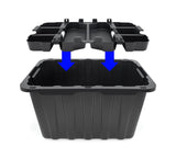 Tote Insert Tray with Carry Handle, Black, 2-pk O0S7 - product image 3