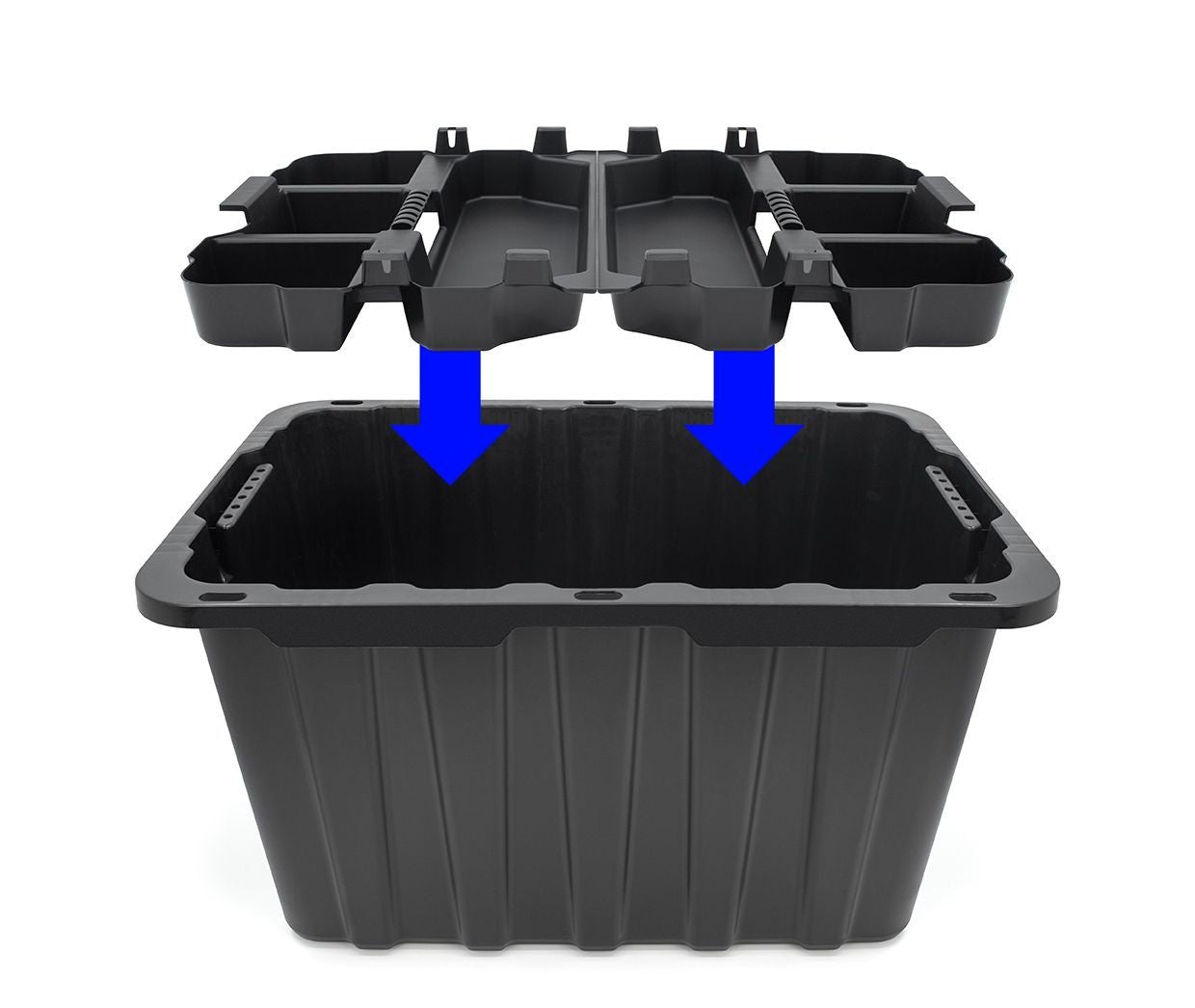Tote Insert Tray with Carry Handle, Black, 2-pk O0S7 - product image 3
