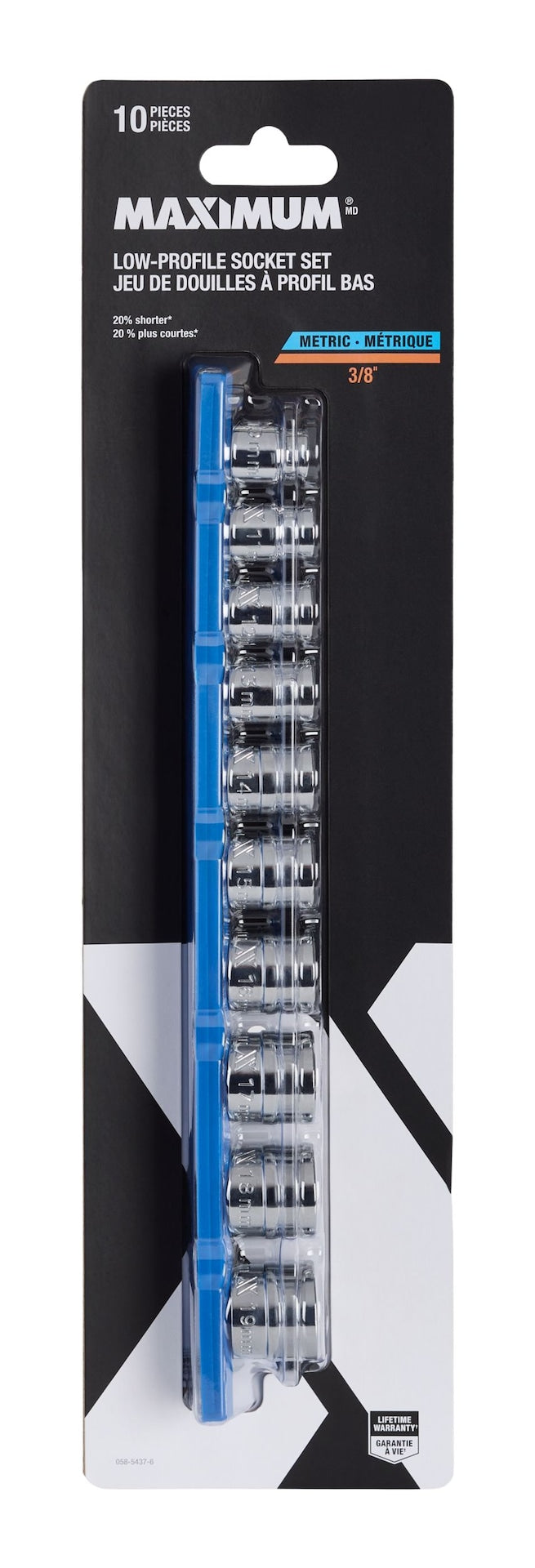 10 Piece 3/8" Drive Low Profile Socket Rail P2J1 - product image 3