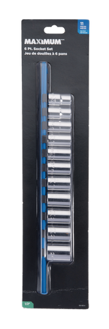 1/2-in Drive 6 Pt. Socket Set, Metric, Nickel-Chrome Plating, 11-pc T1S8 - product image 1