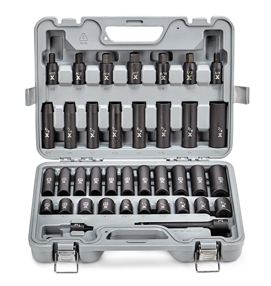 1/2-in Drive Professional Grade Impact Socket Set, 38-pc, CRMO J2C5 - product image 3