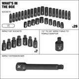 1/2-in Drive Professional Grade Impact Socket Set, 38-pc, CRMO J2C5 - product image 4