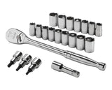 21 Piece 1/2" Drive Metric Socket Set P6A0 - product image 1