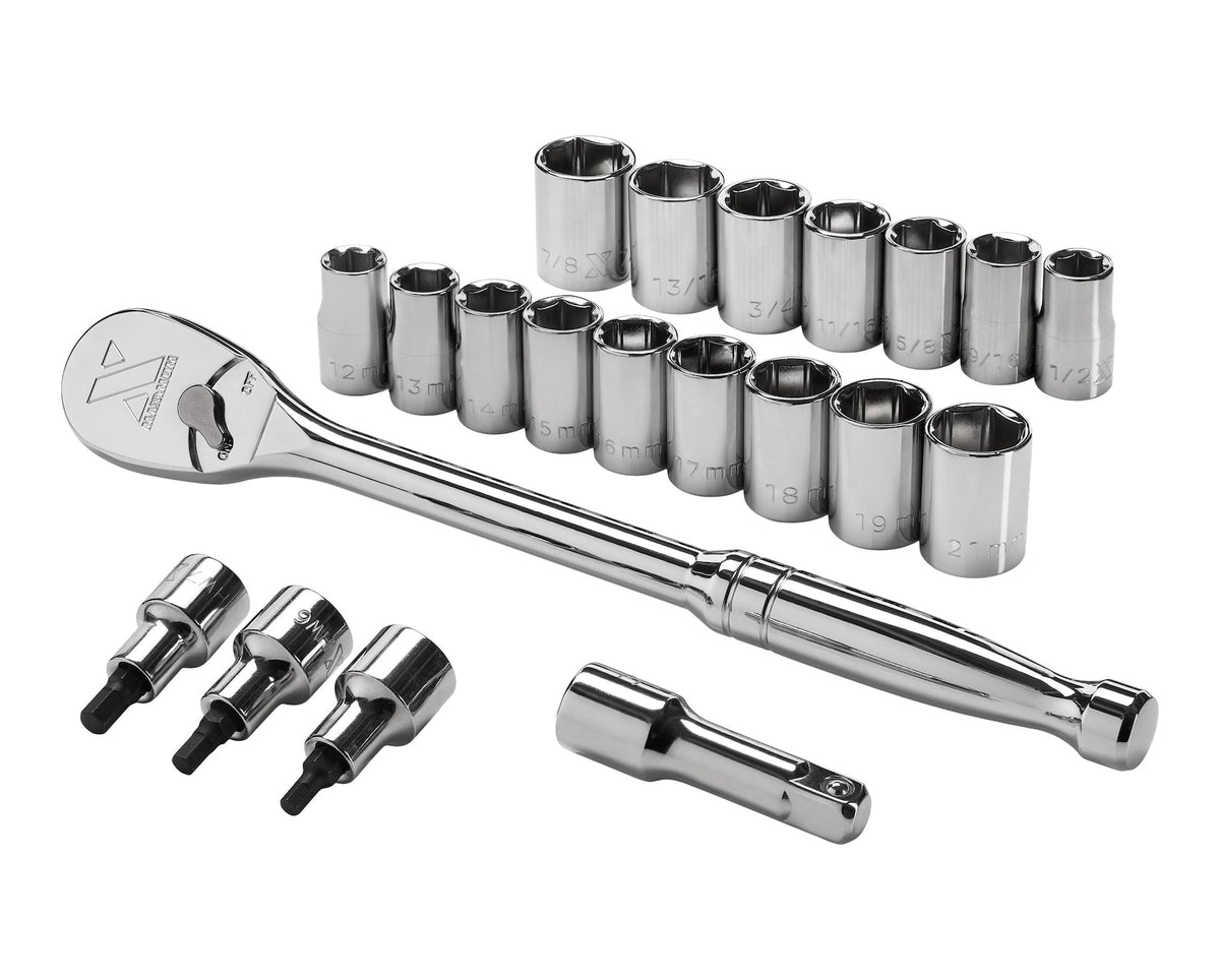 21 Piece 1/2" Drive Metric Socket Set P6A0 - product image 1