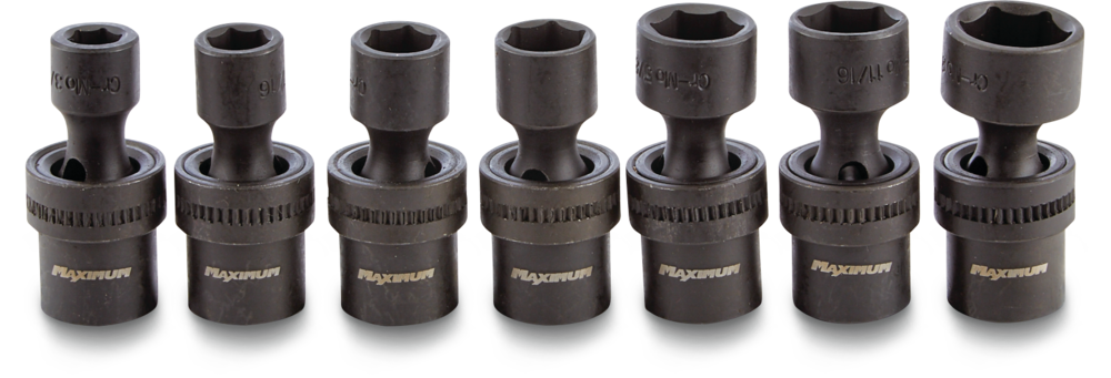 3/8-in Drive Swivel Impact Socket Set, 7-pc, SAE, CRMO K0L2 - product image 2