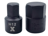 9 Piece Impact Stubby Bit Socket Rail Hex Metric L3H7 - product image 4