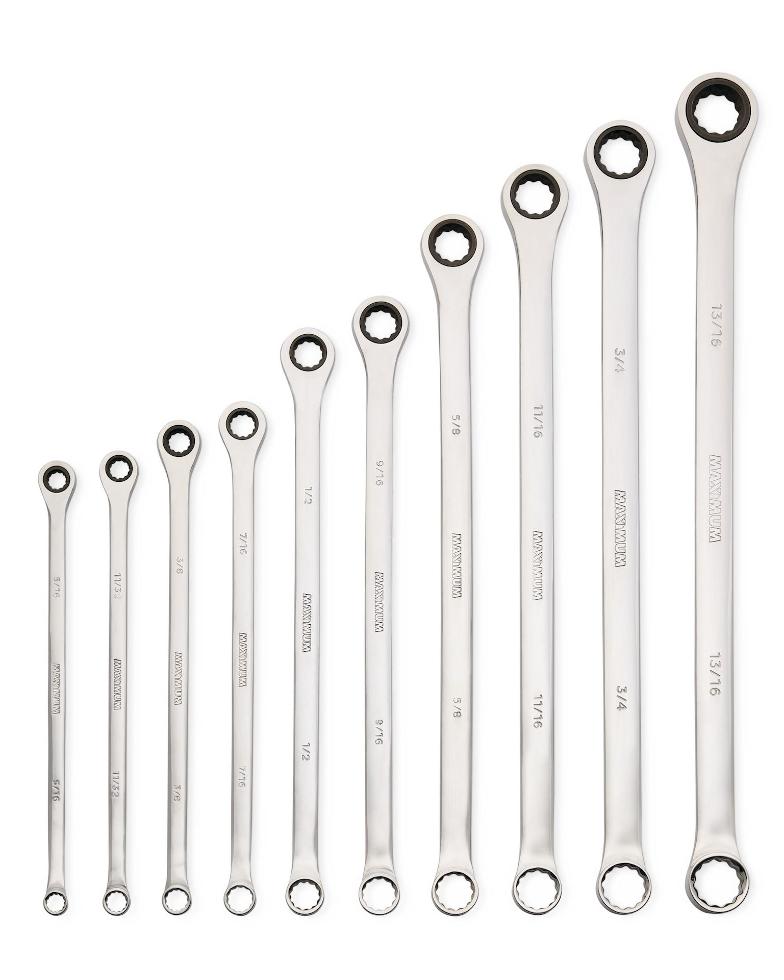 Extra-Long Double Box-End Ratcheting Wrench Set, SAE, 10-pk L6W6 - product image 4