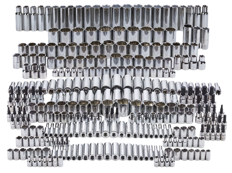 Master Socket Set, 300-pc, CRV, Nickel-Chrome Plating J5B0