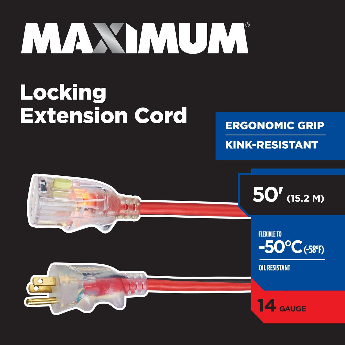 Outdoor Extension Cord with Power Indicator Light, 50-ft Z5I1 - product image 4