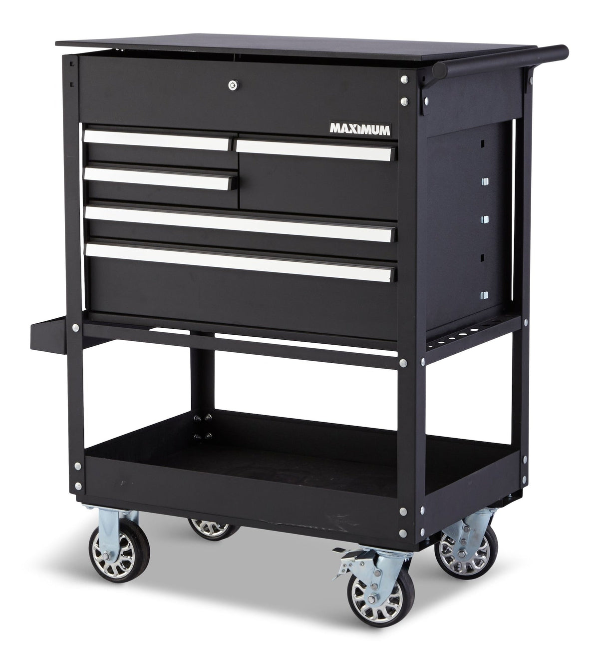 Rolling Mechanics Tool Cart with 5 Drawers, Black, 30-in O7T1 - product image 1