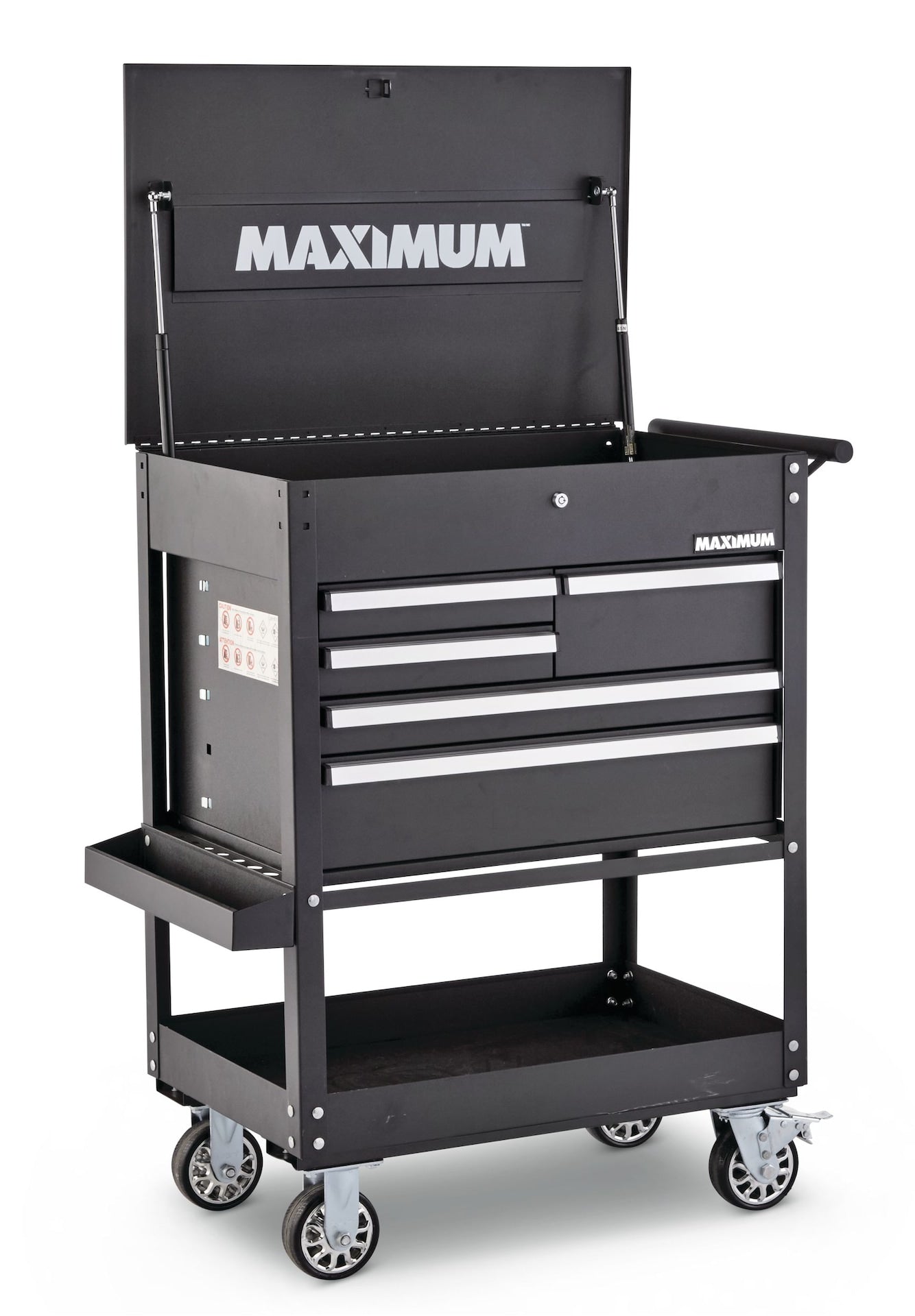 Rolling Mechanics Tool Cart with 5 Drawers, Black, 30-in O7T1 - product image 2