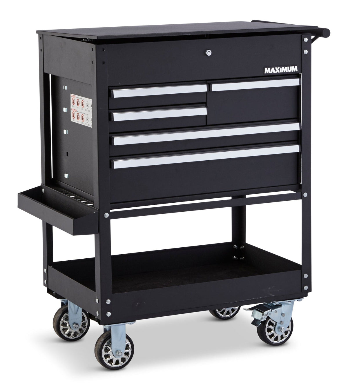Rolling Mechanics Tool Cart with 5 Drawers, Black, 30-in X3R2 - product image 4