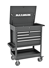 Rolling Mechanics Tool Cart with 5 Drawers, Black, 30-in O7T1 - product image 5