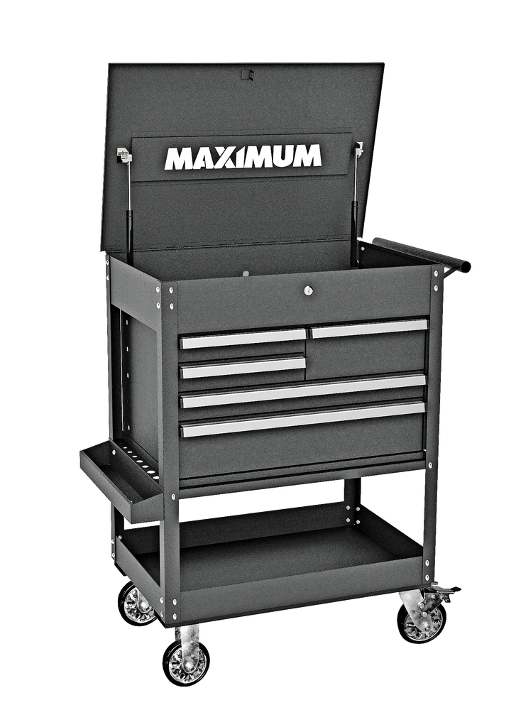 Rolling Mechanics Tool Cart with 5 Drawers, Black, 30-in X3R2 - product image 5